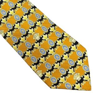 Versace Printed Medusa Head Logo Silk Tie